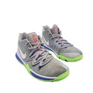 Nike Youth Kyrie 5 Wolf Grey/Lime Blast Basketball Shoes Size 6.5Y